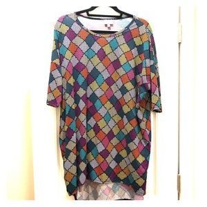 Lularoe multicolor Irma tunic with stars